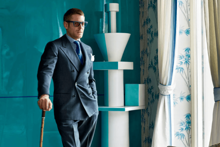 INSIDE FIAT HEIR LAPO ELKANN BLUE HOME IN MILAN